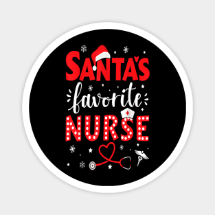 Santa Favorite Nurse Christmas Vibes Happy Holiday Magnet